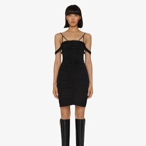 GIVENCHY  Black Ruched Minidress - NEW WITH TAGS